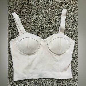 Shinestar Cream Bustier tank Top